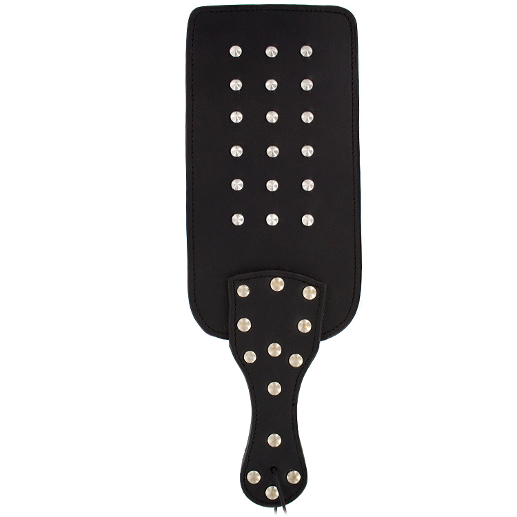 UberKinky Regulation Saddle Leather Studded Paddle 1