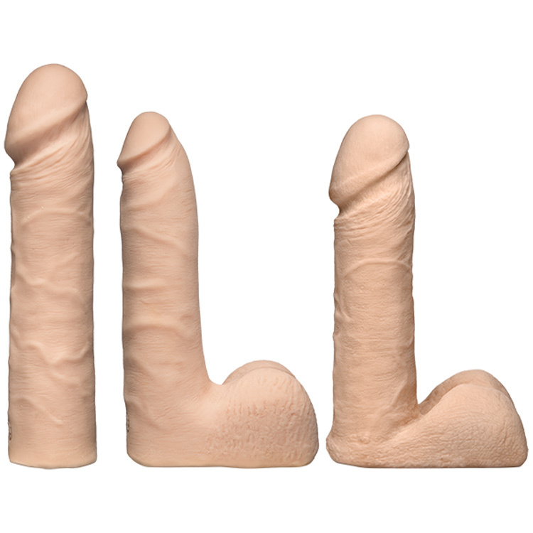 Doc Johnson Vac-U-Lock Dual Density Ultraskyn Dildo Set 8 Inches, 6.5 Inches and 6 Inches | UberKinky