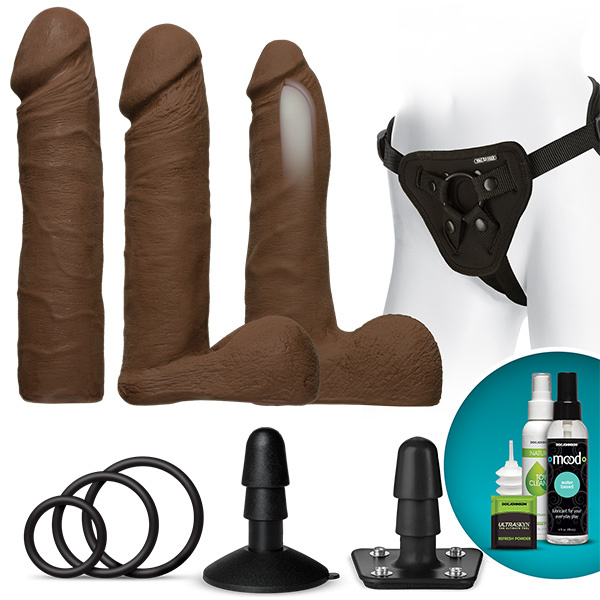 Doc Johnson Vac-U-Lock Dual Density Ultraskyn Dildo Set 8 Inches, 6.5 Inches and 6 Inches | UberKinky