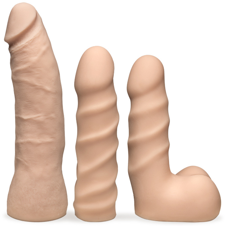 Doc Johnson Vac-U-Lock Dual Density Starter Set 7 Inches, 6 Inches and 4.5 Inches | UberKinky