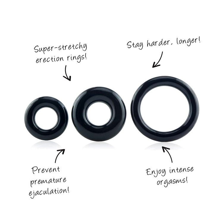 Screaming O's RingO x 3 Set of 3 Cock Rings | UberKinky