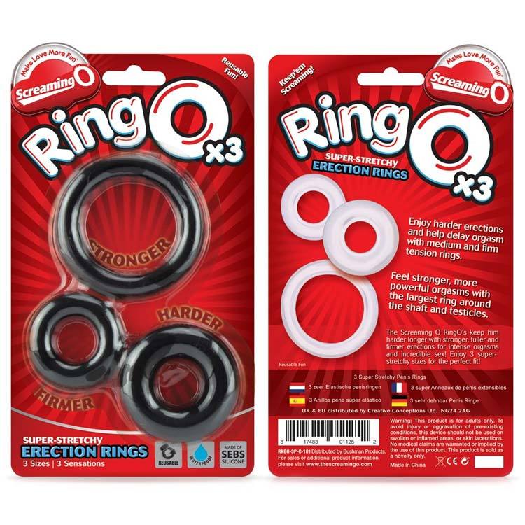 Screaming O's RingO x 3 Set of 3 Cock Rings | UberKinky