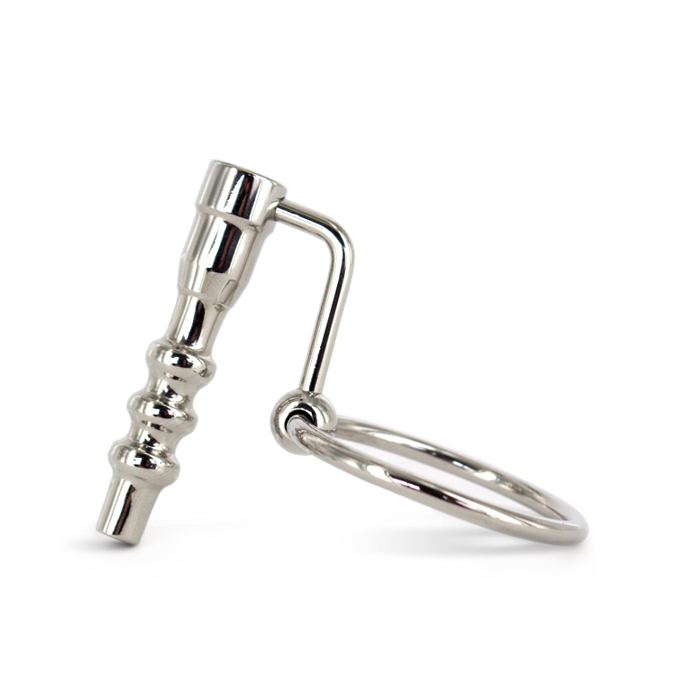 Uberkinky Ribbed Wedge Penis Plug with Glans Ring | UberKinky