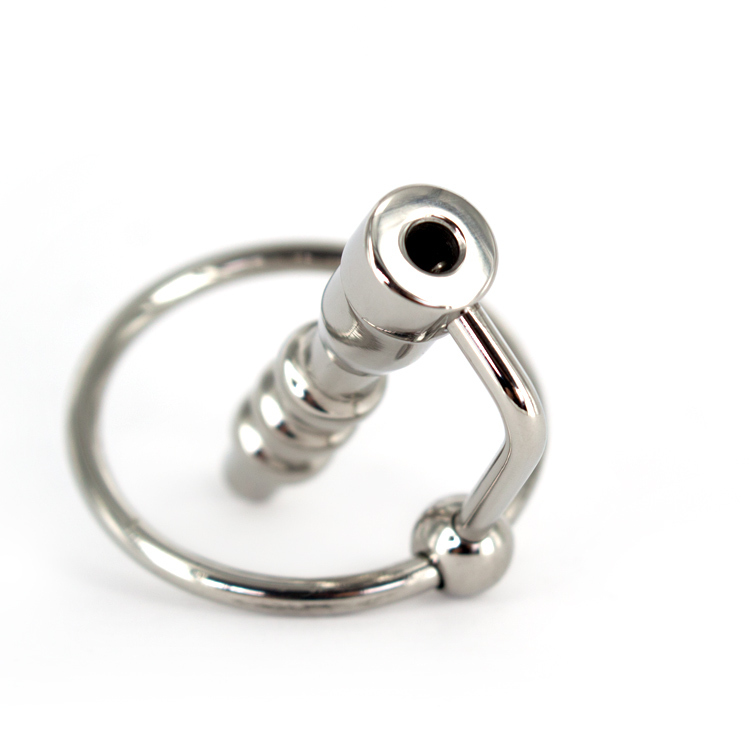 Uberkinky Ribbed Wedge Penis Plug with Glans Ring | UberKinky
