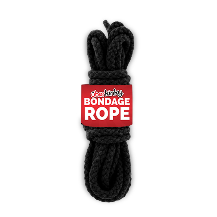 Uberkinky Braided Cotton Bondage Rope Black 16ft 5m | UberKinky