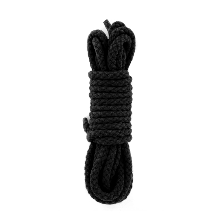 Uberkinky Braided Cotton Bondage Rope Black 16ft 5m