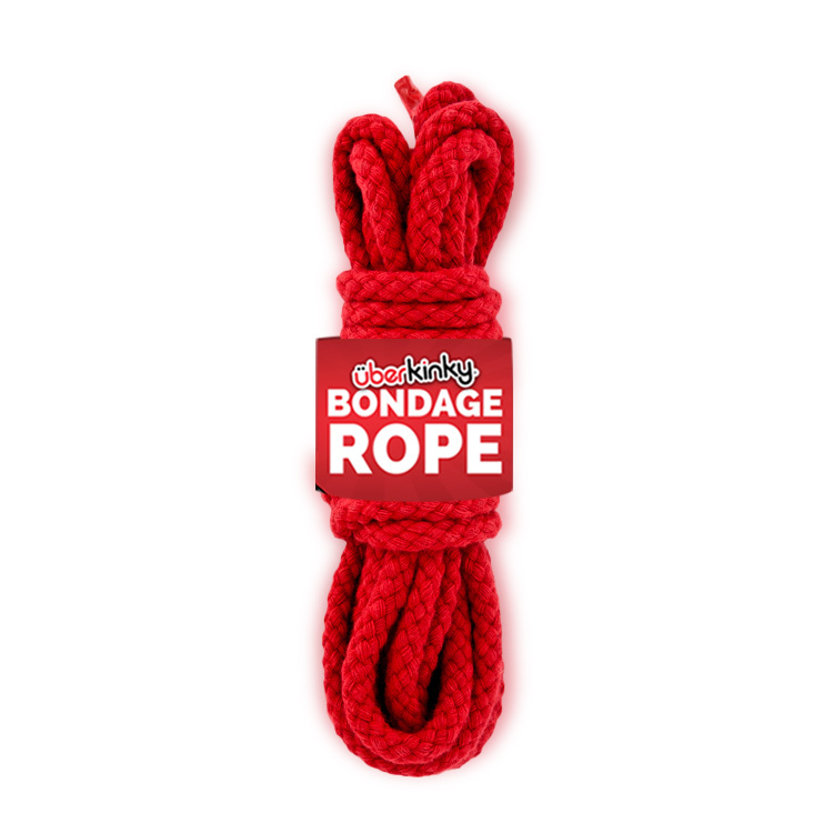 UberKinky Braided Cotton Bondage Rope Red 16ft 5m | UberKinky
