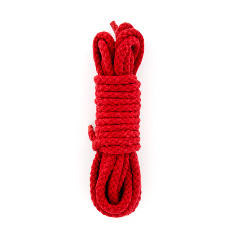 UberKinky Braided Cotton Bondage Rope Red 16ft 5m