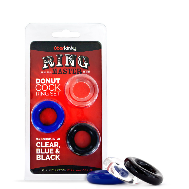 UberKinky Ring Master Donut Cock Ring Set | UberKinky