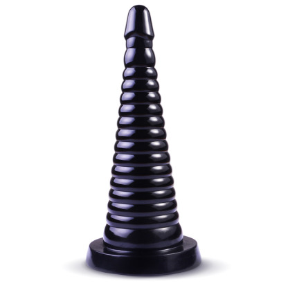 Master Series Giant Ribbed Anal Cone 10 Inches 1