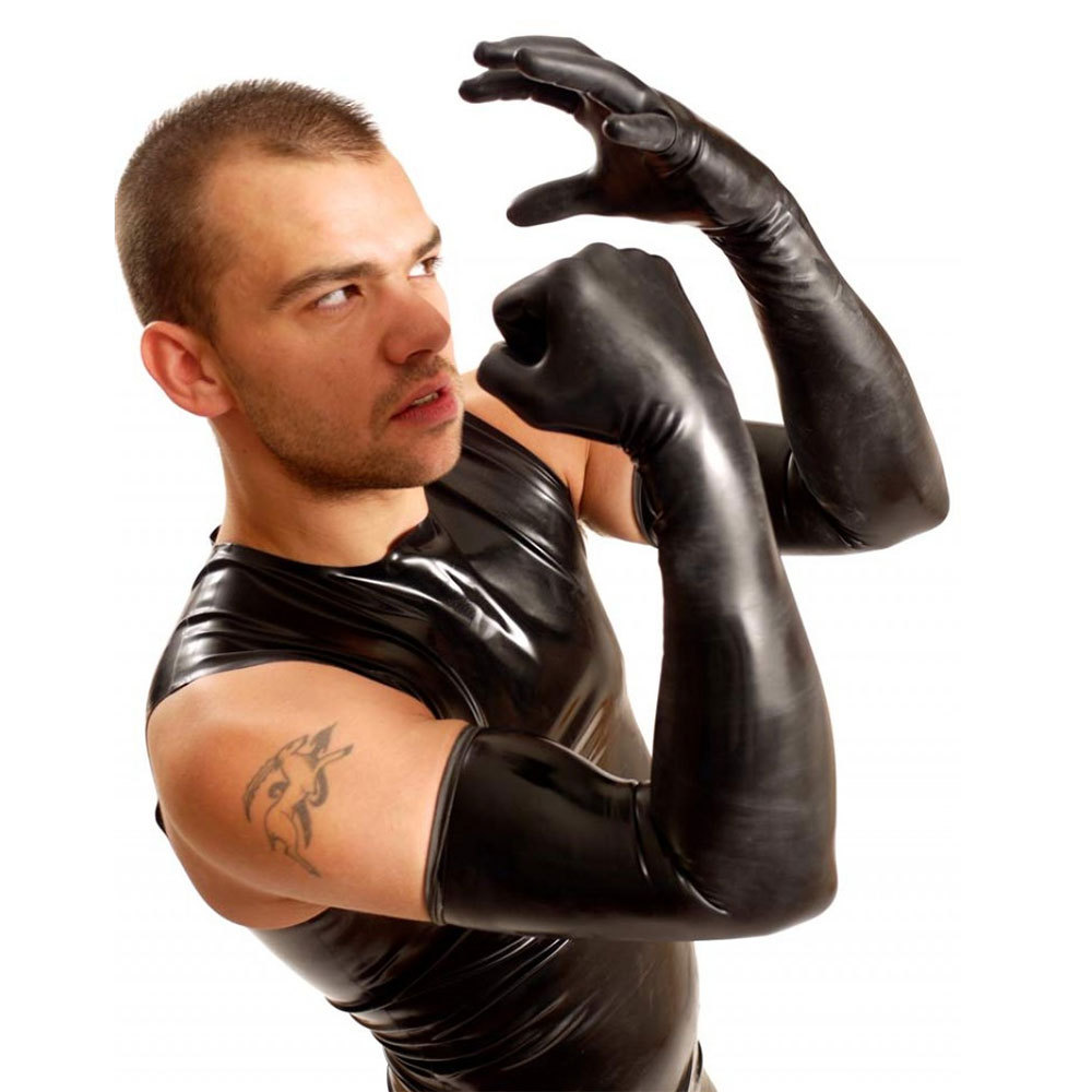 M and K Products Shoulder Length Rubber Fisting Gloves | UberKinky