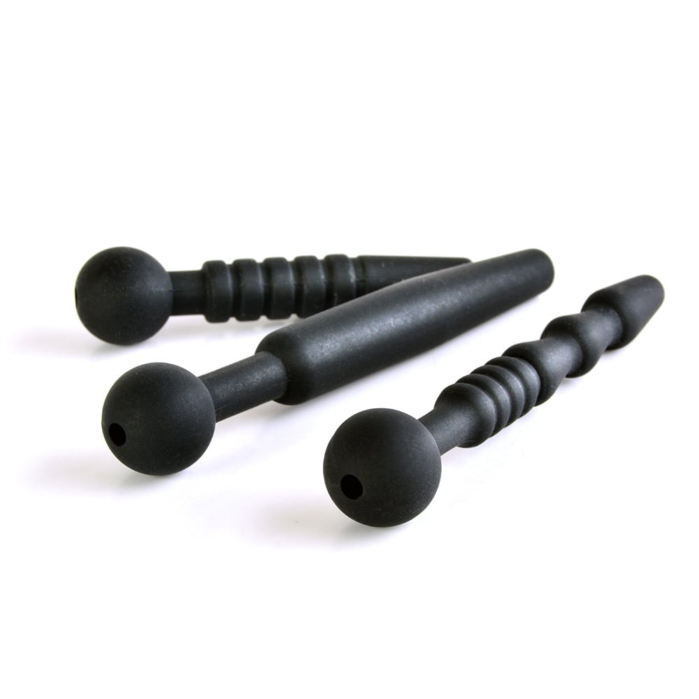 UberKinky Dark Rods 3 Piece Penis Plug Set 2