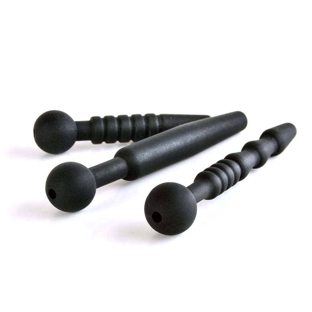 UberKinky Dark Rods 3 Piece Penis Plug Set | UberKinky