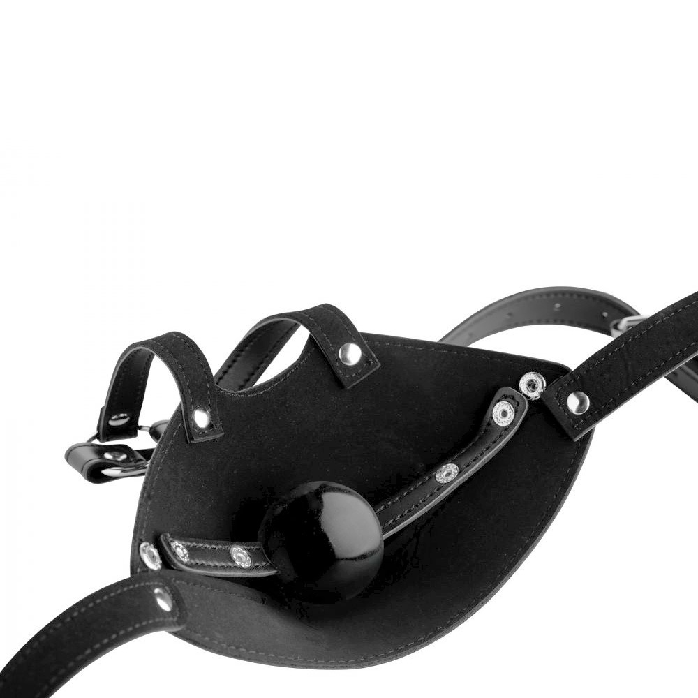 Strict Leather Muzzle Harness with Ball Gag | UberKinky