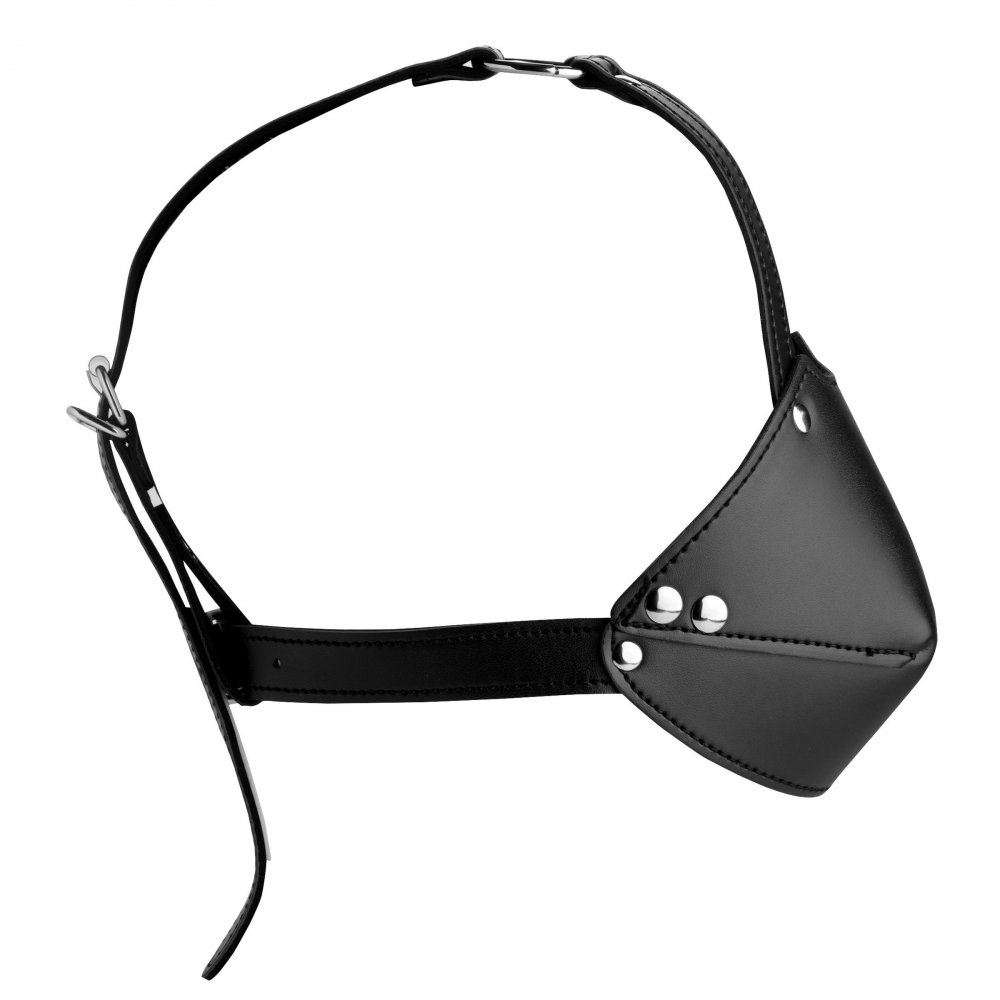 Strict Leather Muzzle Harness with Ball Gag | UberKinky
