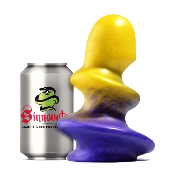 Sinnovator Twisted Platinum Silicone Butt Plug 6.5 Inches | UberKinky