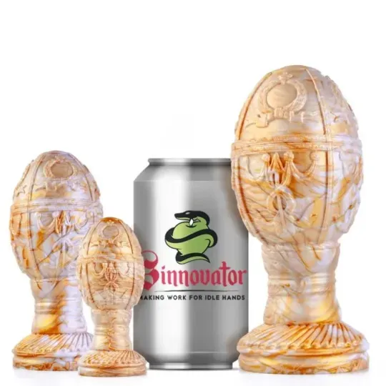 Sinnovator Imperial Egg Platinum Silicone Butt Plug 3 Inches to 5.7 Inches (3 Sizes) | UberKinky