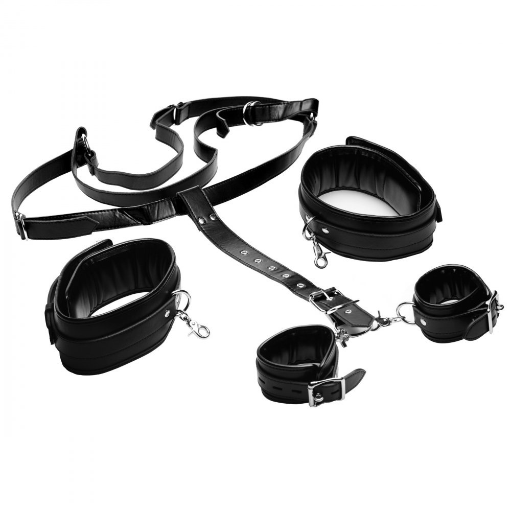 Strict Leather Deluxe Thigh Sling With Wrist Cuffs | UberKinky