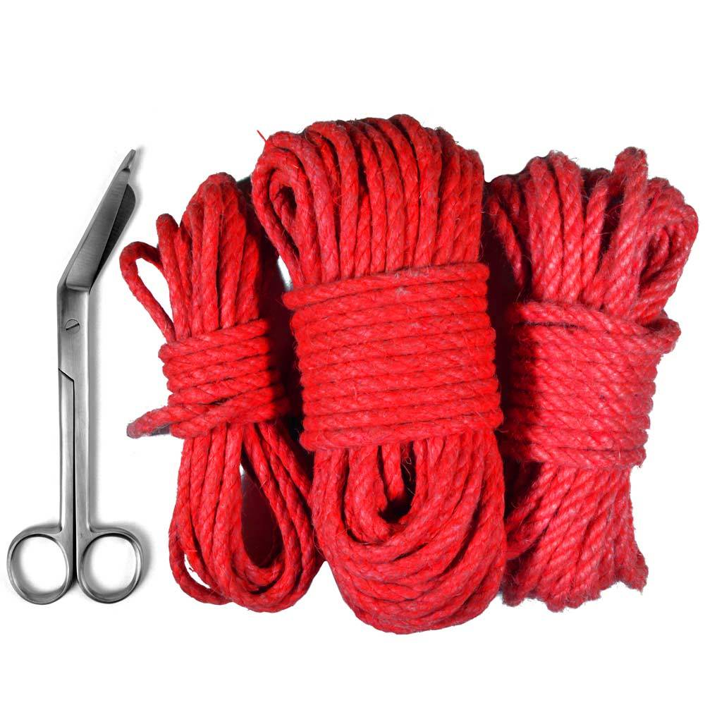 Uberkinky Red Cotton Bondage Rope Bundle (5m, 10m & 20m) | UberKinky