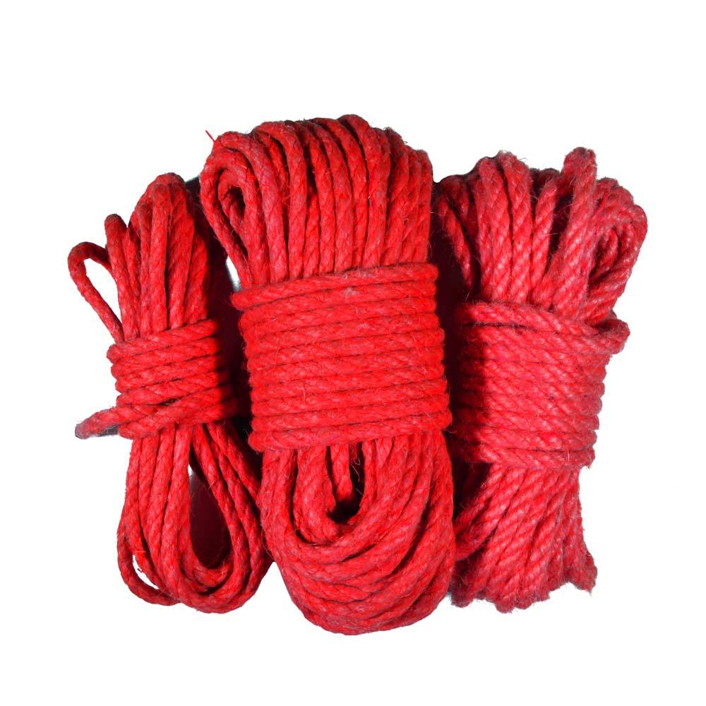 Uberkinky Red Cotton Bondage Rope Bundle (5m, 10m & 20m)