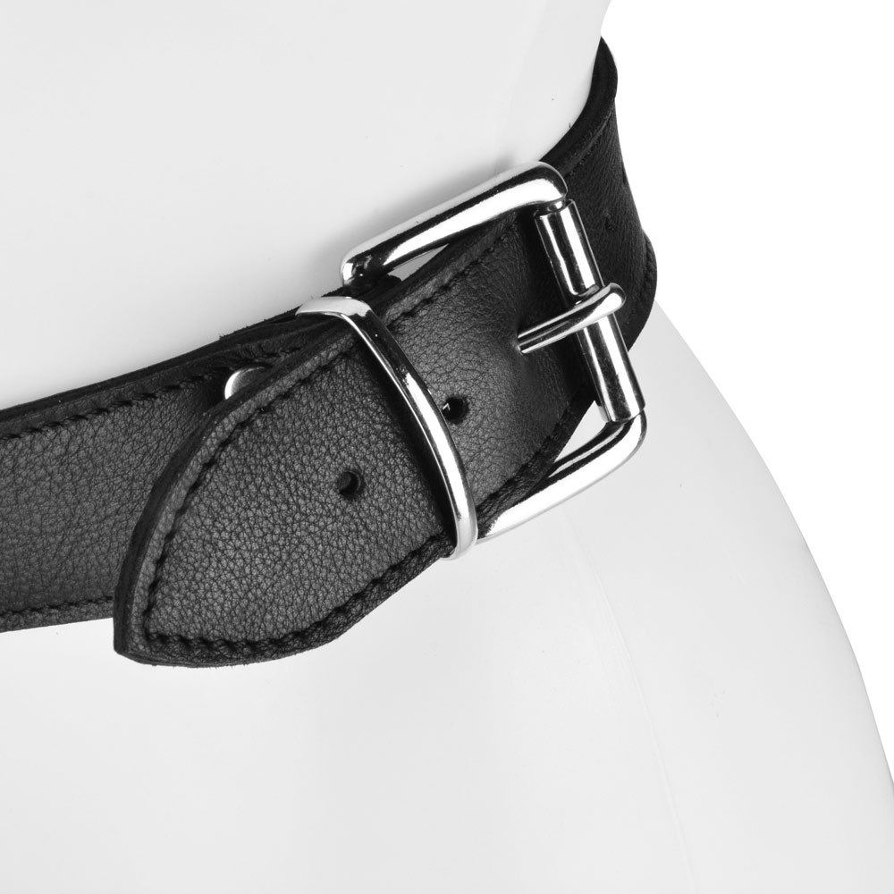 UberKinky Oppression Locking Leather Chastity Harness | UberKinky