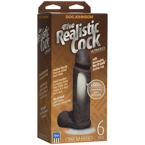 Doc Johnson The Realistic® Cock Ultraskyn Dildo 6 Inches | UberKinky