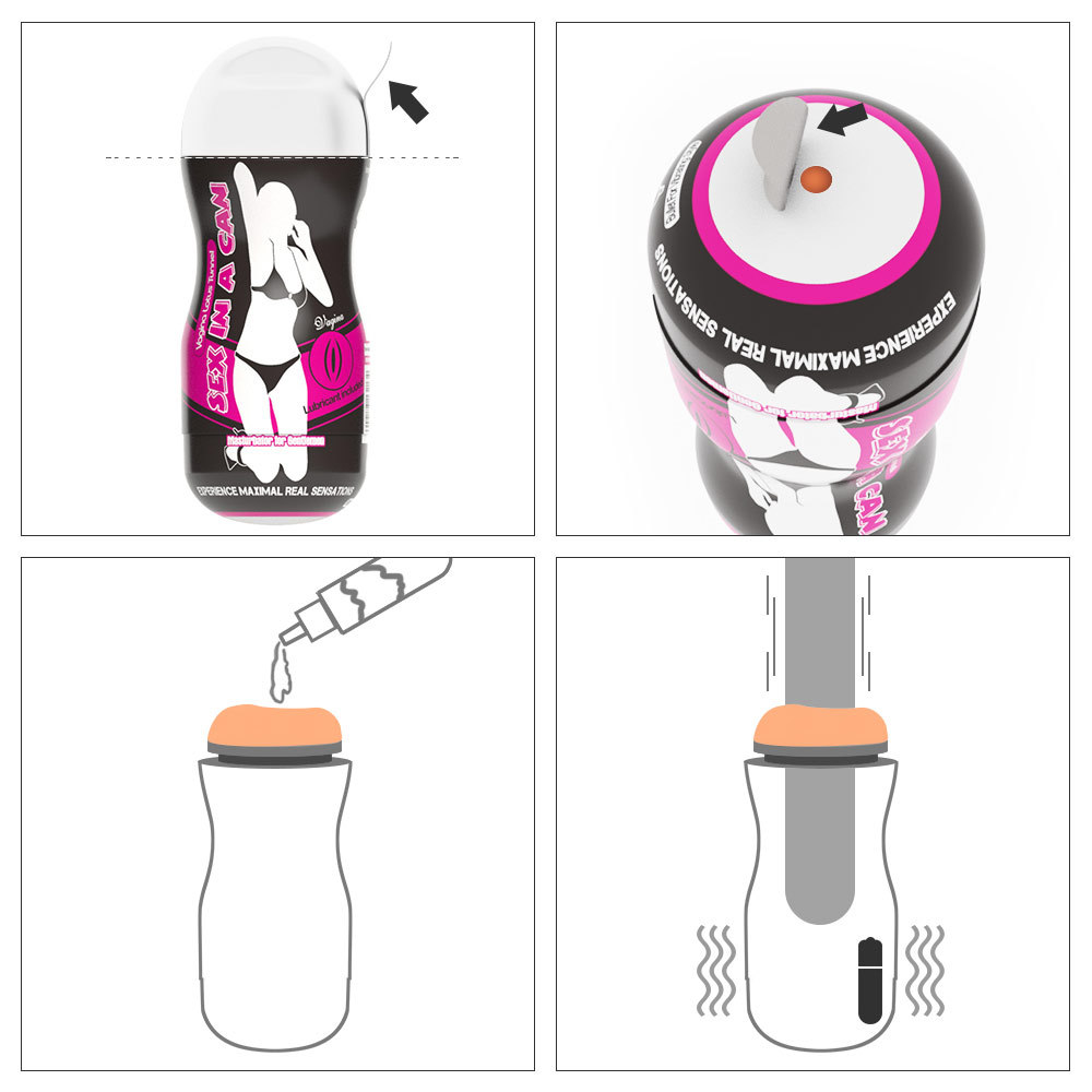 LoveToy Sex In A Can Vagina Lotus Tunnel Vibrating Pocket Pussy | UberKinky