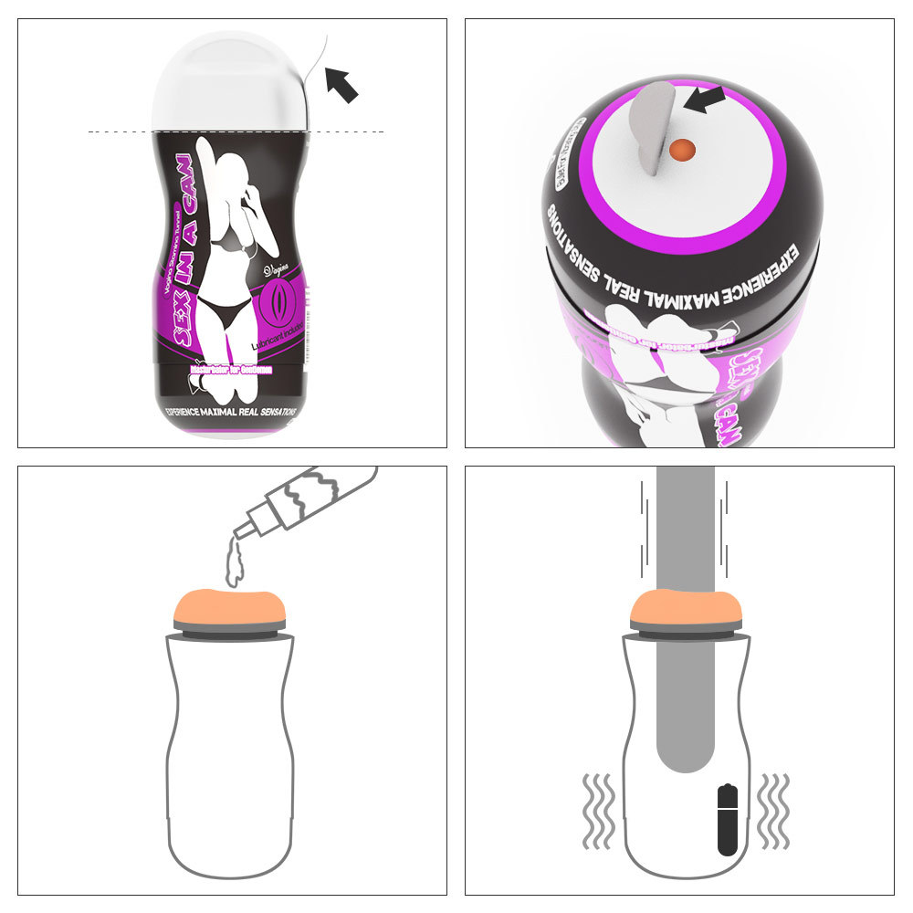 LoveToy Sex In A Can Vagina Stamina Tunnel Vibrating Pocket Pussy | UberKinky