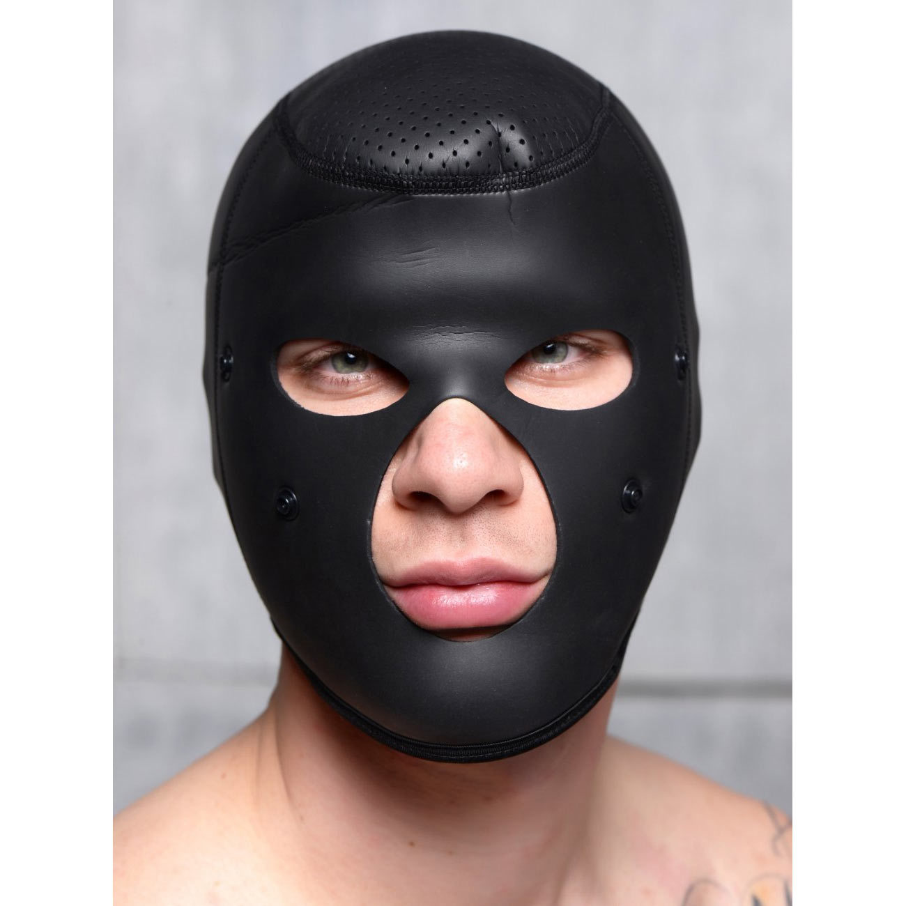Master Series Scorpion Hood With Removable Blindfold and Face Mask | UberKinky