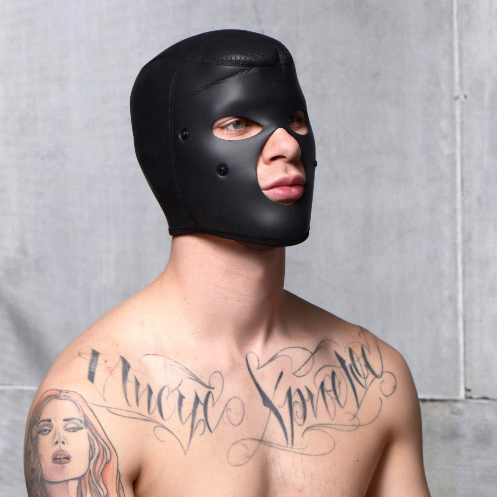 Master Series Scorpion Hood With Removable Blindfold and Face Mask | UberKinky