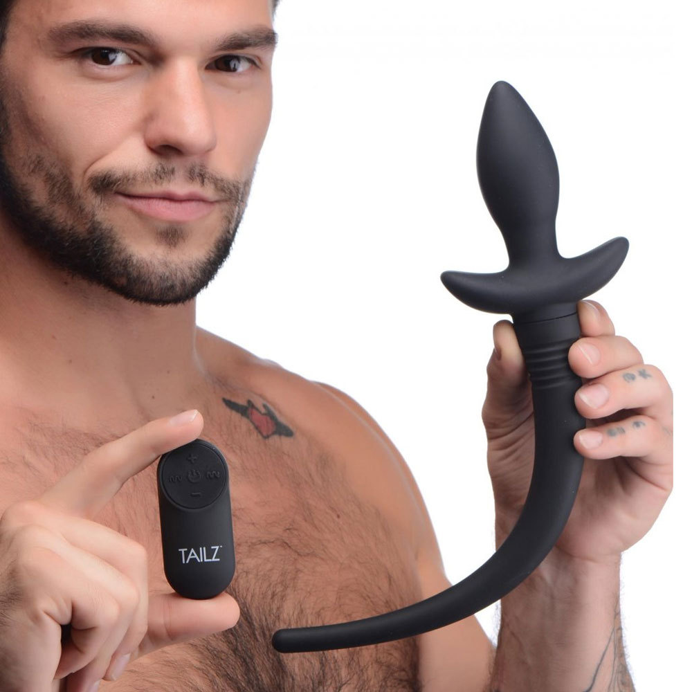 Taliz Remote Control Wagging and Vibrating Puppy Tail Anal Plug | UberKinky