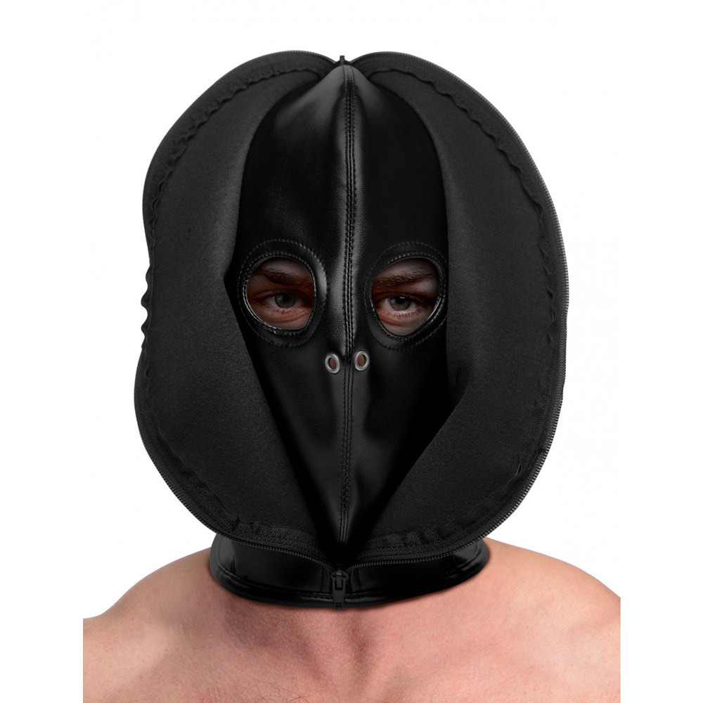 Strict Zip Front Bondage Hood | UberKinky