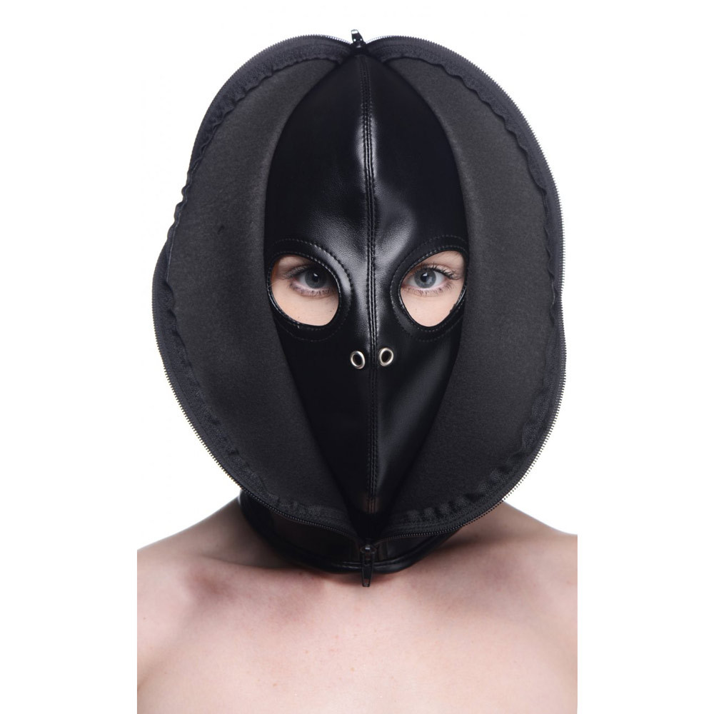 Strict Zip Front Bondage Hood | UberKinky