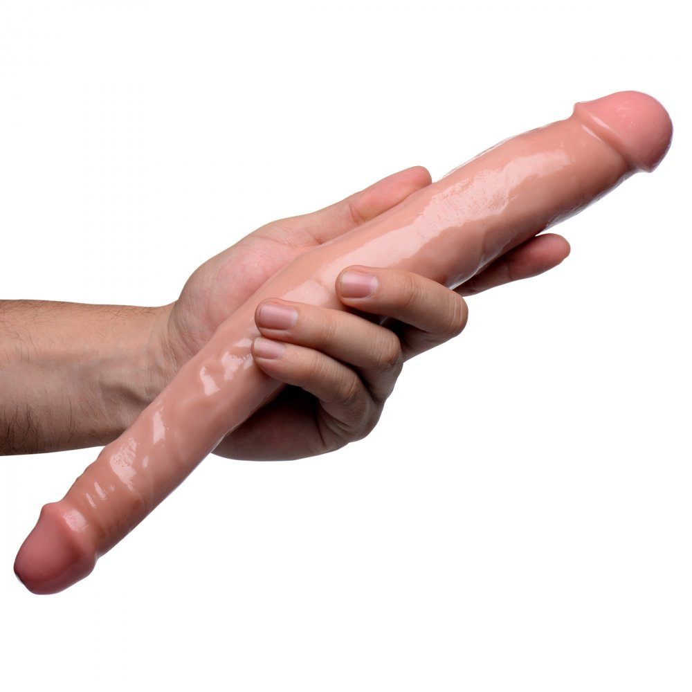 Sex Flesh Realistic Double Dong 13 Inches and 16 Inches (2 Sizes) | UberKinky