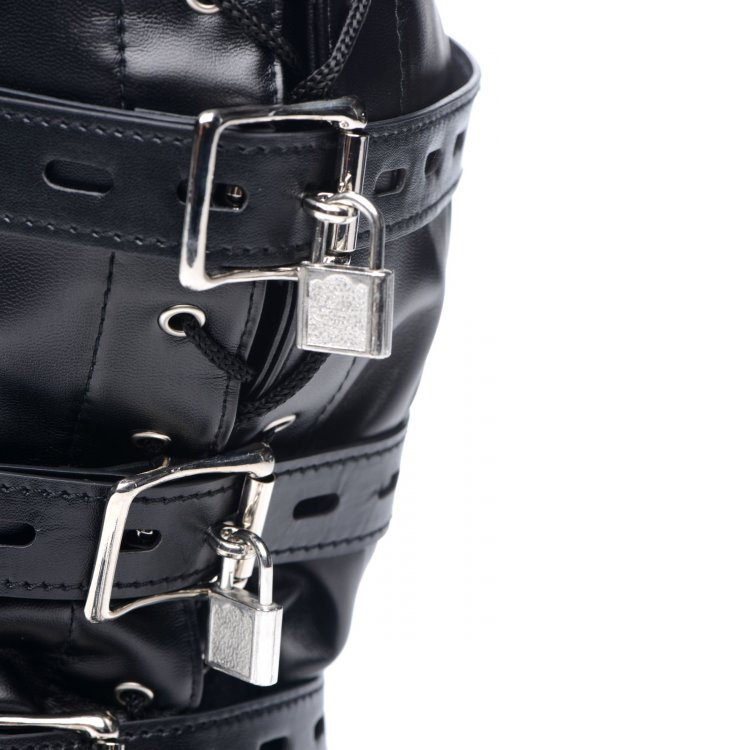 Strict Bondage Hood with Penis Gag | UberKinky