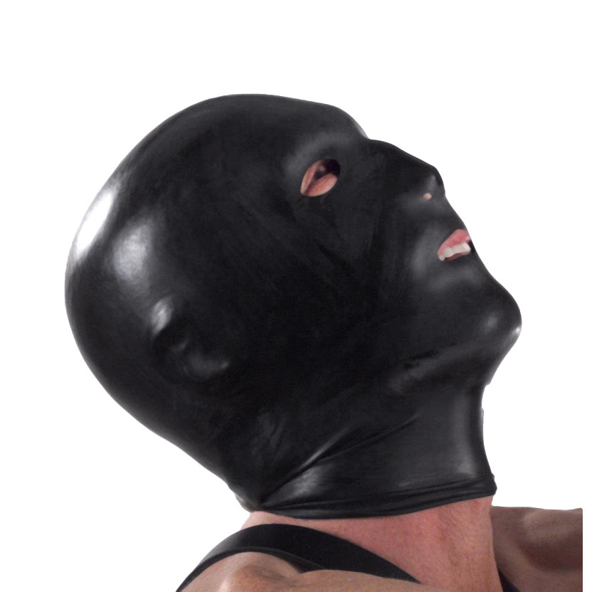 SC Novelties Black Hood with Eye, Mouth and Nose Holes | UberKinky