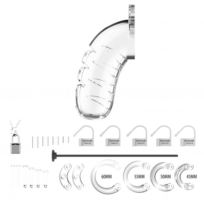 Mancage Model 16 Chastity Cage with Silicone Urethral Sound | UberKinky