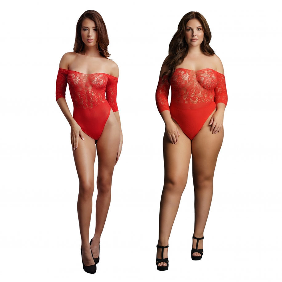 Le Desir Crotchless Rhinestone Teddy | UberKinky