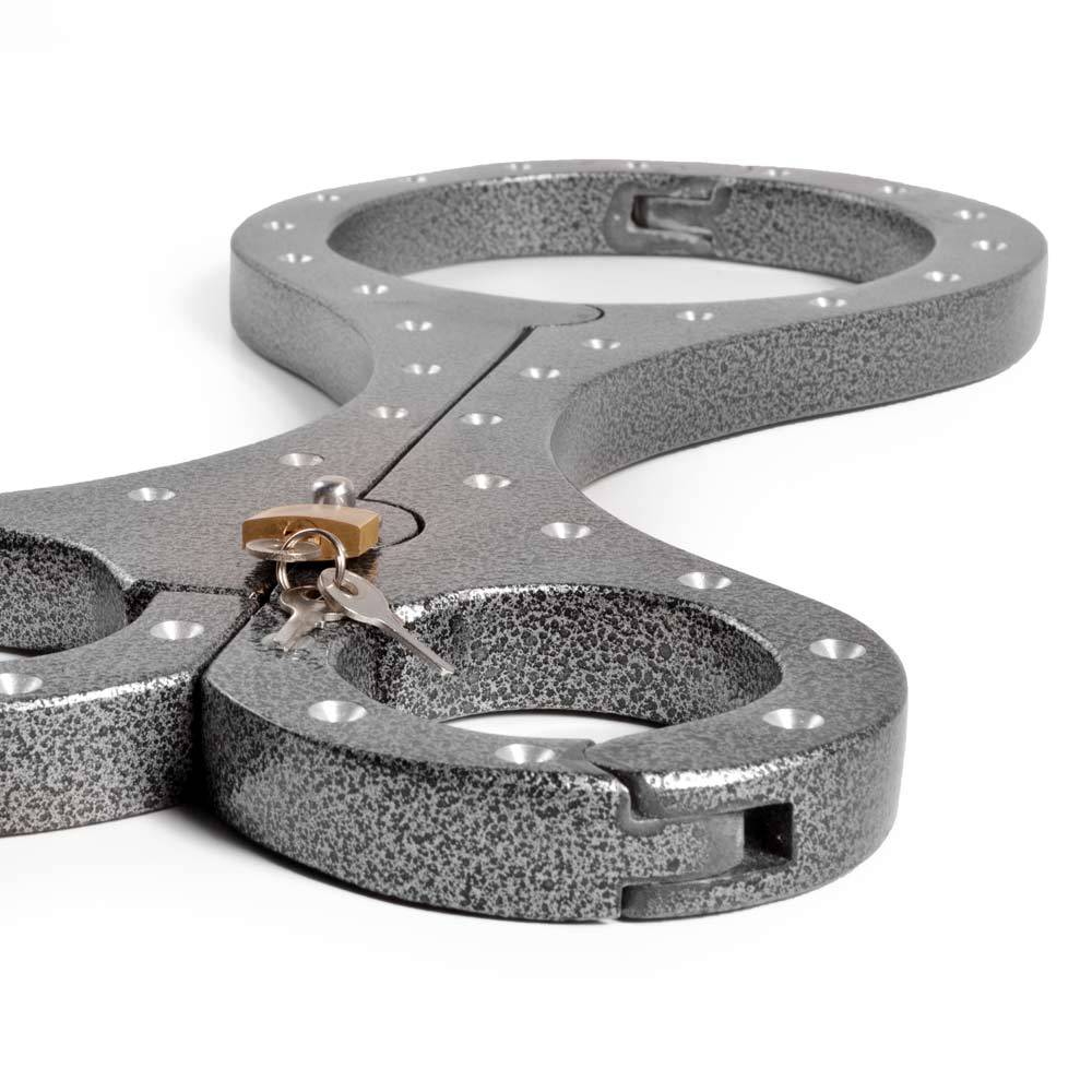 UberKinky BDSM Fiddle Heavy Steel Neck & Wrist Restraint | UberKinky