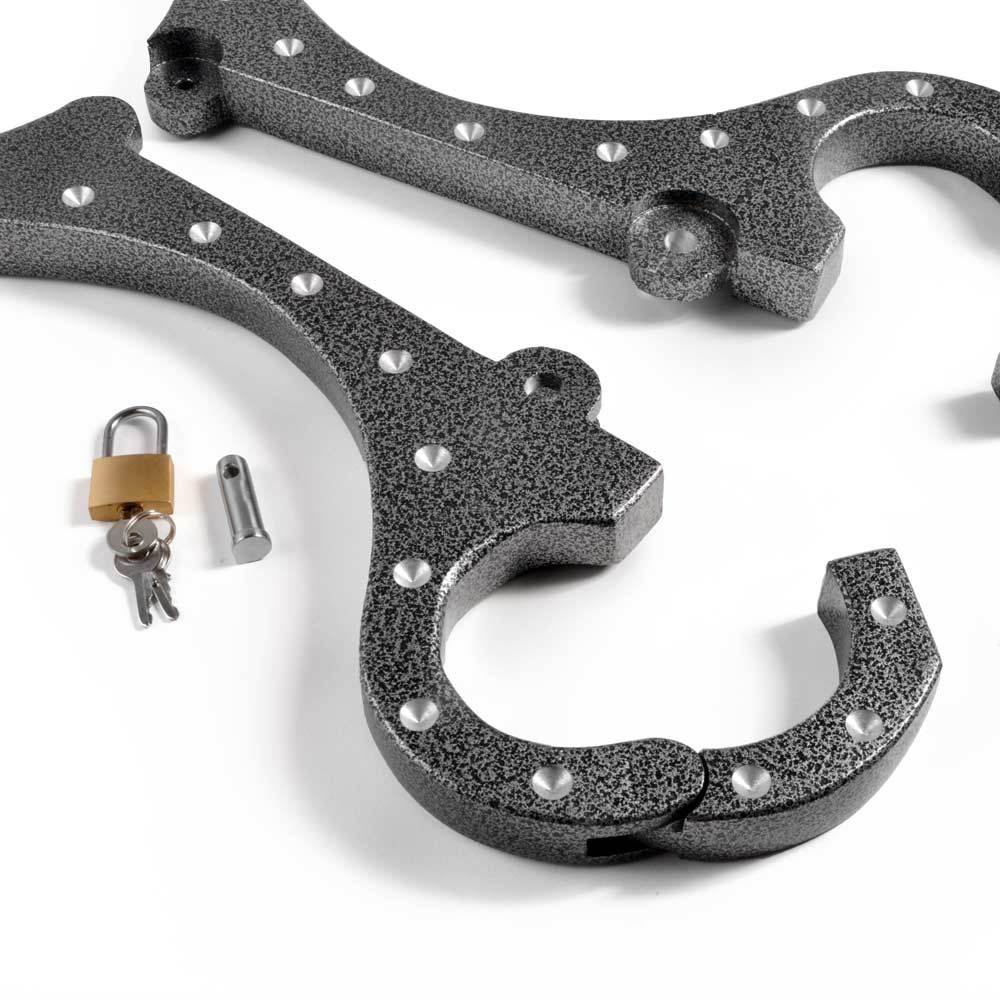 UberKinky BDSM Fiddle Heavy Steel Neck & Wrist Restraint | UberKinky