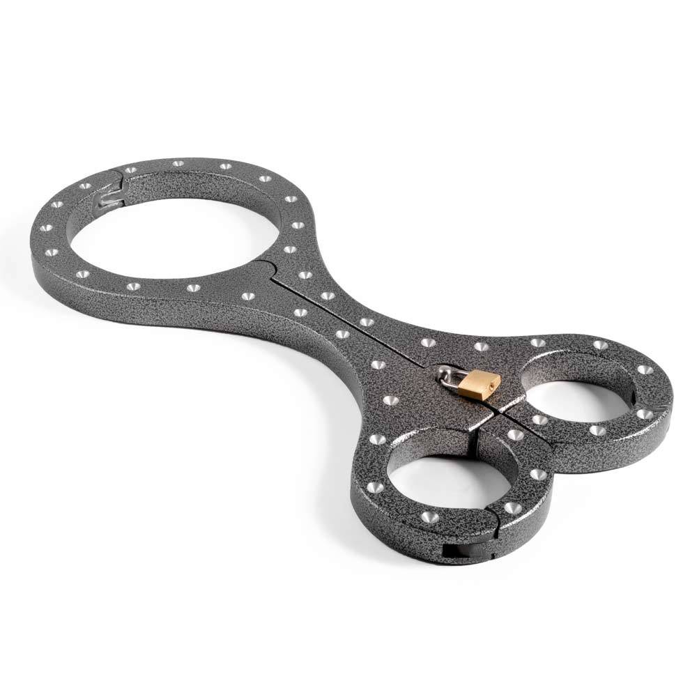 UberKinky BDSM Fiddle Heavy Steel Neck & Wrist Restraint | UberKinky