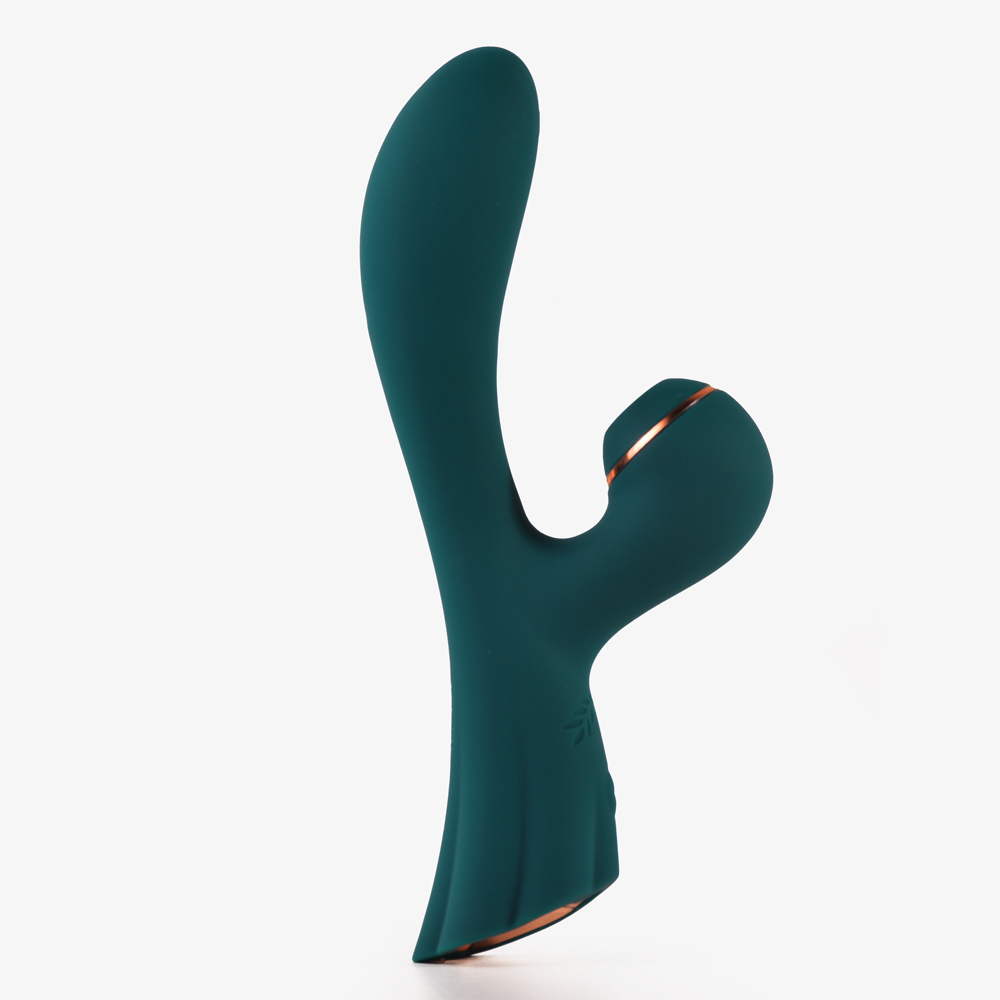 Passion8 Sensuous Silicone Vibrator with Clitoral Stimulator | UberKinky
