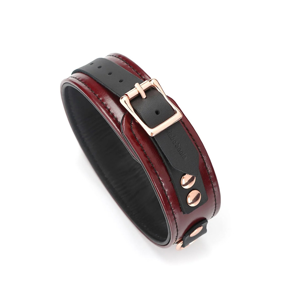 Liebe Seele Wine Red Collar and Leash | UberKinky