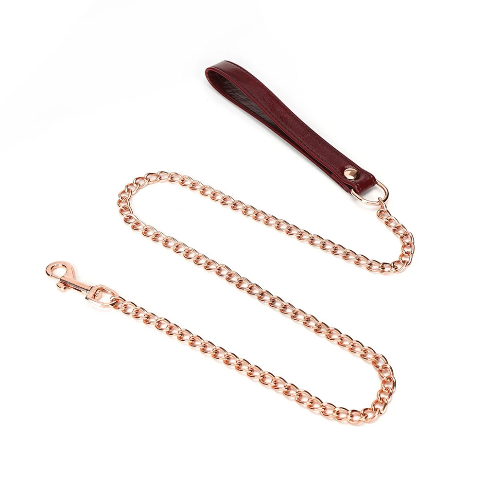 Liebe Seele Wine Red Collar and Leash | UberKinky