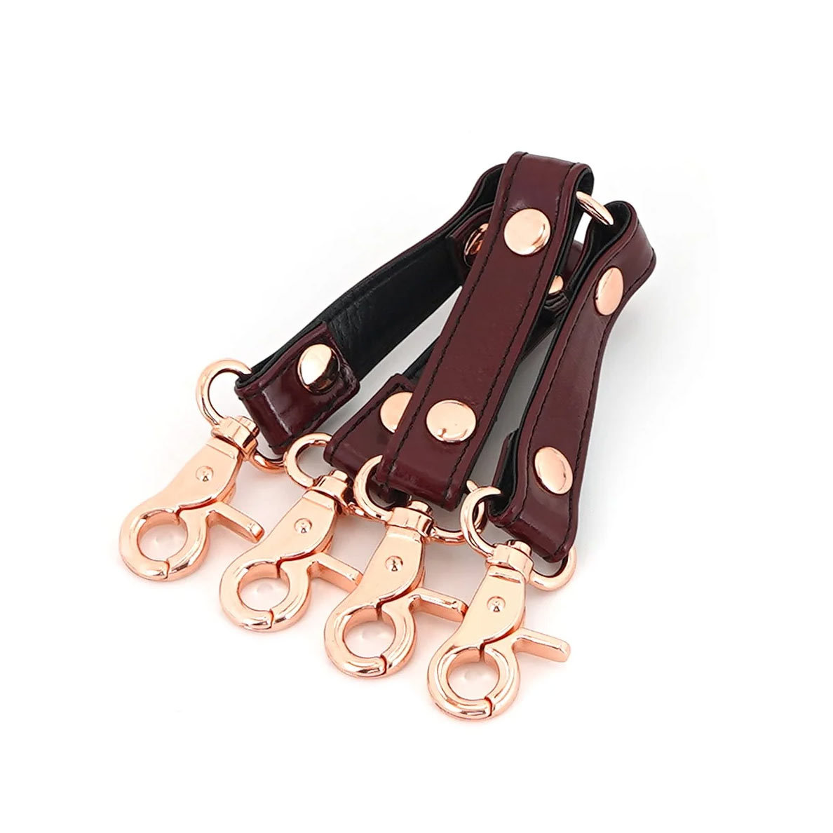 Liebe Seele Wine Red 4-Way Leather Hogtie | UberKinky