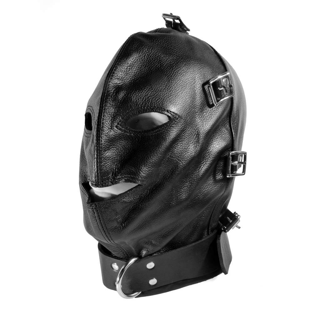 UberKinky Blackout Bondage Hood with Blindfold & Muzzle | UberKinky
