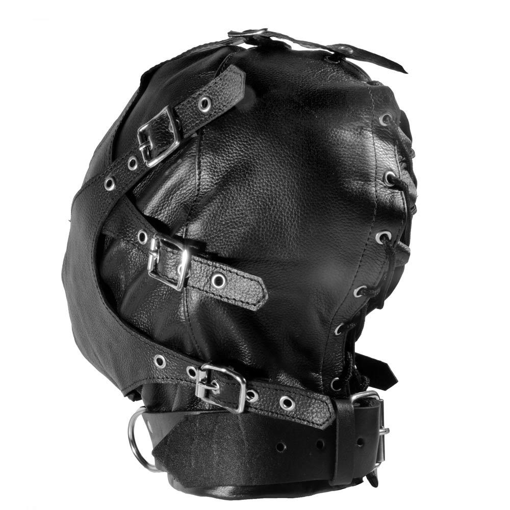 UberKinky Blackout Bondage Hood with Blindfold & Muzzle | UberKinky