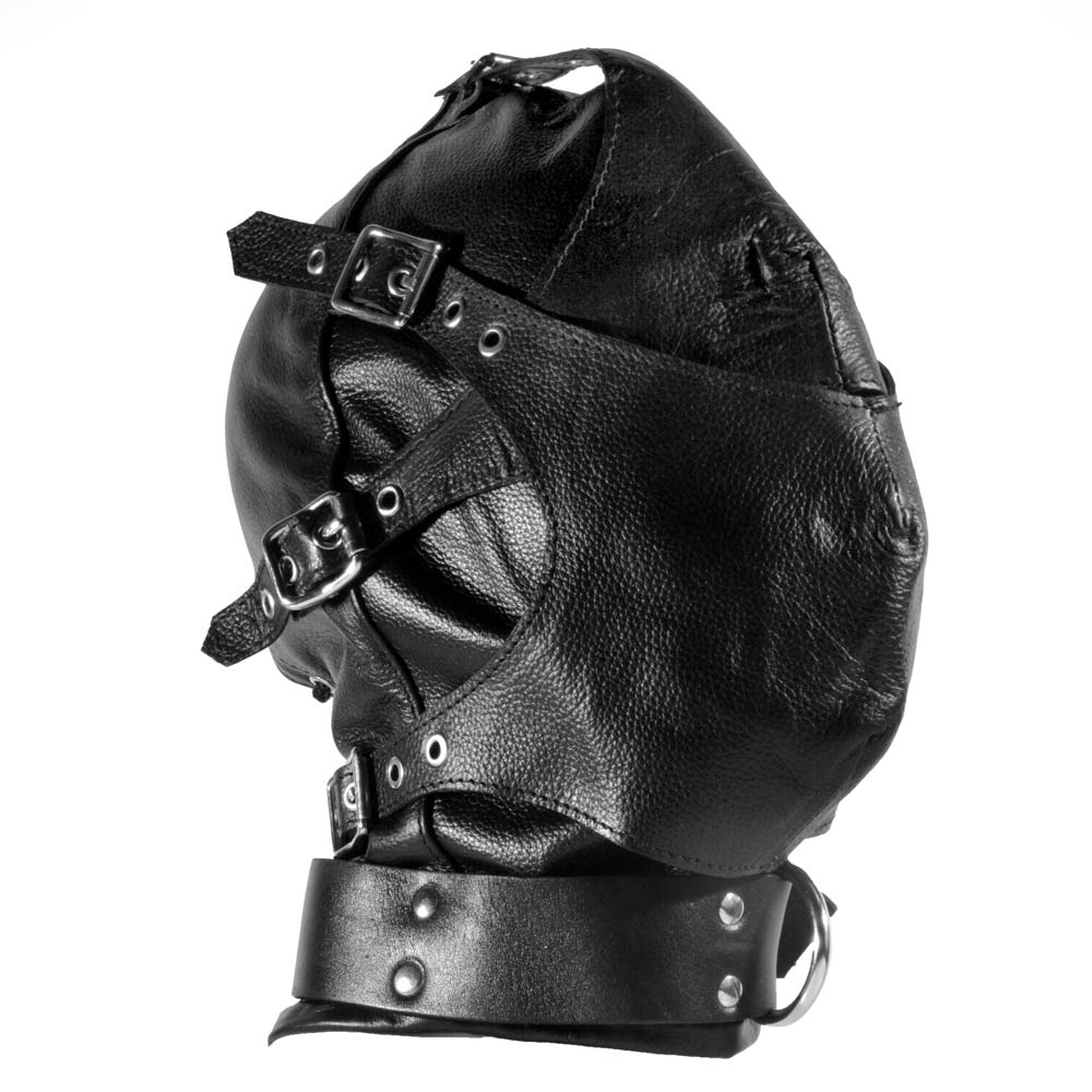 UberKinky Blackout Bondage Hood with Blindfold & Muzzle 1