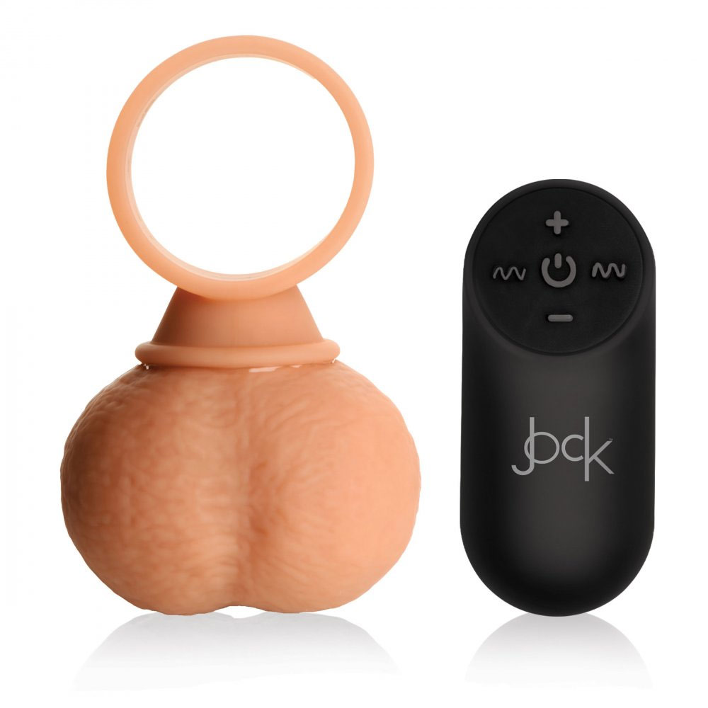 Jock 28X Vibrating Realistic Balls with Remote 1