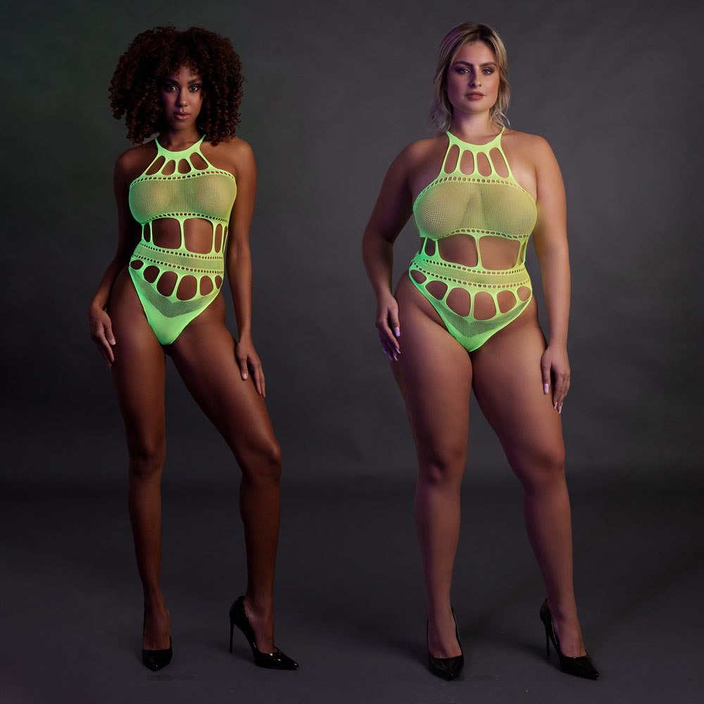 Ouch! Glow in the Dark Body with Grecian Neckline | UberKinky